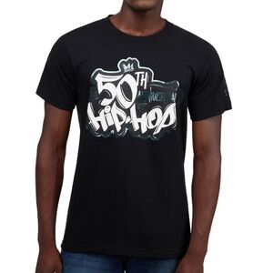 50 YEAR ANNIVERSARY OF HIP HOP Men's Dropping Gems Graphic T-shirt Large